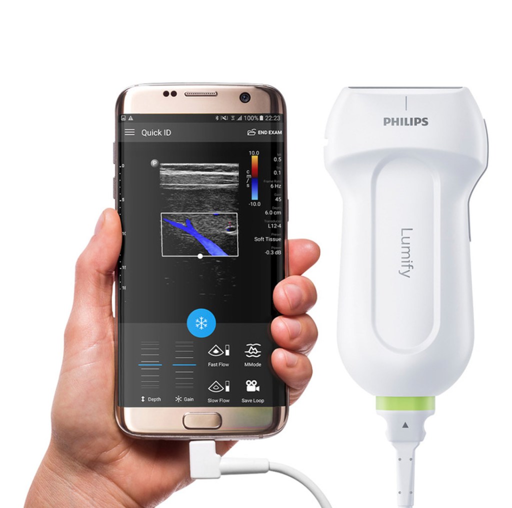 sonde echographique connectée lumify